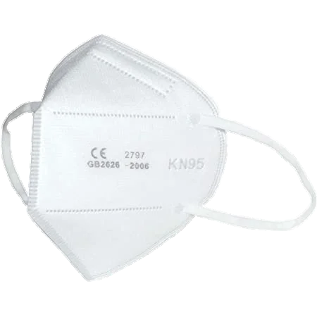 Masques faciaux kn95/ffp2 sans valve (×10)