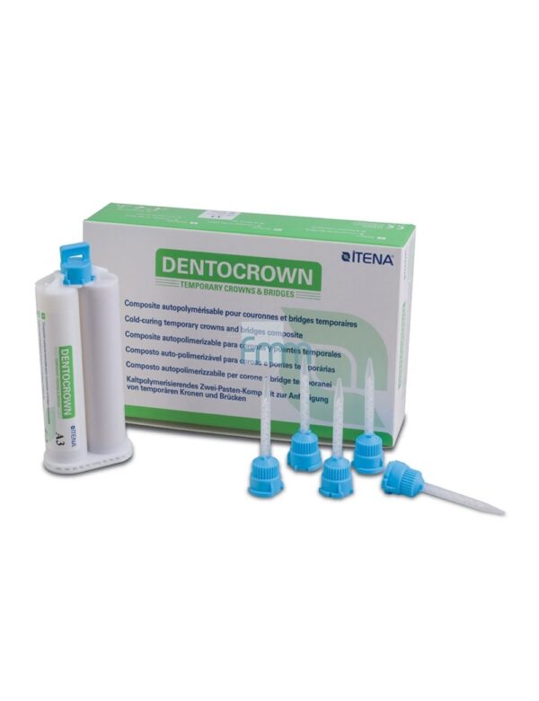 DENTOCROWN ITENA RESINE PROVISOIRE A2, CARTOUCHE DE 50 ML + 10 EMBOUTS MELANGEUR